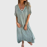 Fiona - Elegants Viegls V - Neck kleita