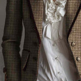 Radegonde Houndstooth Tweed Pielāgotā Blazera