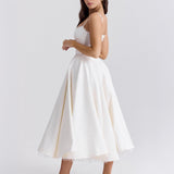 Ophira™ - Elegants korsetes midi kleita