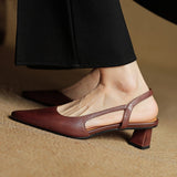 Malia Ādas Slingback Kurpes