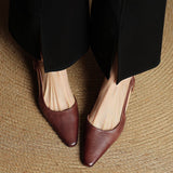 Malia Ādas Slingback Kurpes