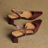 Malia Ādas Slingback Kurpes