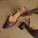 Malia Ādas Slingback Kurpes