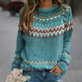 Peyton™ - Bequemes Sweatshirt im Retro-Wellenmuster