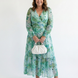 Althea | Langärmliges Blumenkleid Maxi