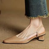 Malia Ādas Slingback Kurpes