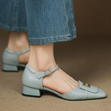 Lilette Buckle Ādas Mary-Janes