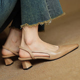 Malia Ādas Slingback Kurpes