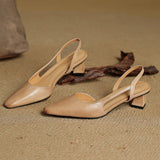 Malia Ādas Slingback Kurpes