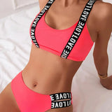 Bikini Vēstule Siksna Krūšturis Divdaļīgs