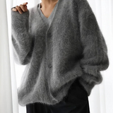 Peyton - Women’s Elegants Fluffy V - Neck kardigāns