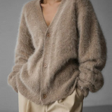 Peyton - Women’s Elegants Fluffy V - Neck kardigāns