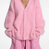 Peyton - Women’s Elegants Fluffy V - Neck kardigāns