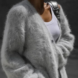 Peyton - Women’s Elegants Fluffy V - Neck kardigāns