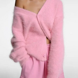 Peyton - Women’s Elegants Fluffy V - Neck kardigāns