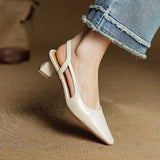 Malia Ādas Slingback Kurpes