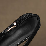 Louane Apspīlēti Ādas Slingback Papēži