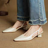 Malia Ādas Slingback Kurpes
