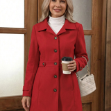 Eleganter Wollmischmantel – Stilvoll, Bequem und Zeitlos Flattering