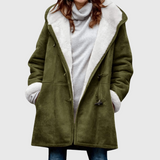 Amandine | Siltais Ādas Fleece Rudens Jaka