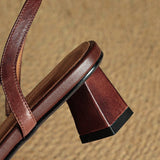 Malia Ādas Slingback Kurpes