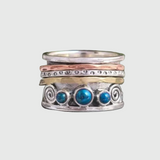 Jadviga - Bohēmisks Sapphire Meditation gredzens