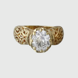 Guntra - Elegants gredzens ar Balts Zirconia