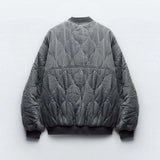 Swara | Pelēkā Bomber Veste Ar Plašu Un Modernu Griezumu Sievietēm