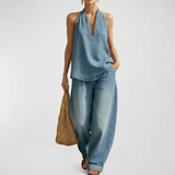 Adrienne | Retro Two-Piece Denim Set