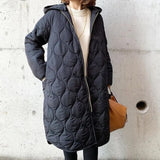 Damen Langarm Padded Parka mit Kapuze und Taschen