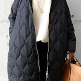 Damen Langarm Padded Parka mit Kapuze und Taschen