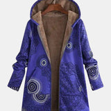 Luna - Tumši Zila Mandala Fleece Kapuce