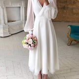 Elegants Midi kāzu kleita sievietēm