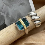 Frīda - Zils Zircon Sudrabs gredzens