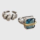 Frīda - Zils Zircon Sudrabs gredzens