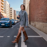 Damen Oversized Jacke mit Doppelreißverschluss und Taschen