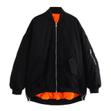 Damen Oversized Bomberjacke mit Taschen