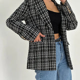 Damen Blazerjacke mit tailliertem Schnitt und eleganten Knöpfen