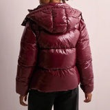 Damen Steppjacke mit verstellbarer Kapuze und Reißverschlusstaschen