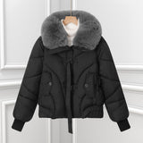 Damen kurzes Pilotenblouson mit voluminösem Schalkragen und Kordelzugsaum