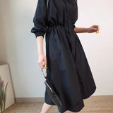 Damen leichter Windbreaker-Mantel mit Tunnelzug und Raglanärmeln