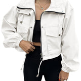 Damen Kurzjacke mit Kordelzug und elastischen Bündchen