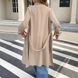 Damen Trenchcoat mit Knopfleiste und praktischen Taschen