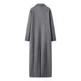 Damen Oversized Langarm Maxi-Mantel mit Taschen