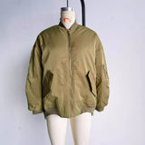 Damen Oversized Bomberjacke mit Taschen