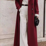 Damen Longline Langarmmantel mit Taschen