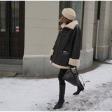 Damen Oversized Aviator Blouson mit Taschen