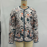 Damen Langarm Rundhalsjacke mit Taschen