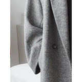 Damen Oversize-Mantel mit Revers und doppelter Knopfleiste