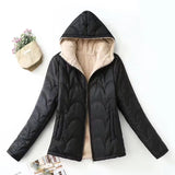 Damen Langarmjacke mit Kapuze und Taschen